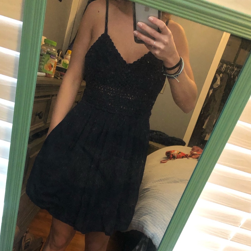 Abercrombie and Fitch crochet top mini dress